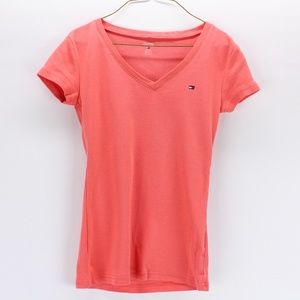 Tommy Hilfiger Coral V-Neck T-Shirt XS
